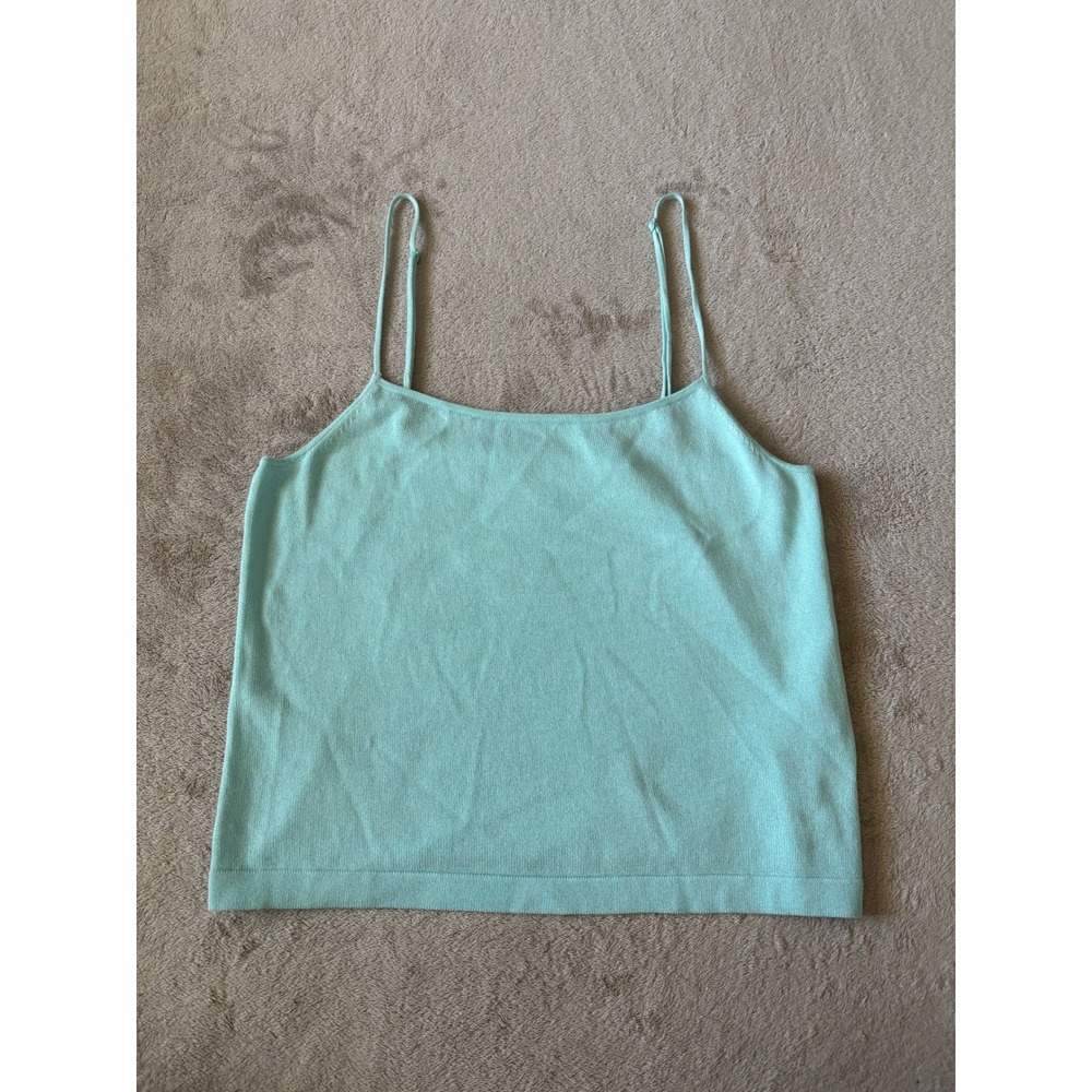 Vince Knit‎ Tank Top Sleeveless Casual Everyday Layering Blue Green S